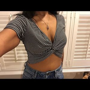 Striped crop top